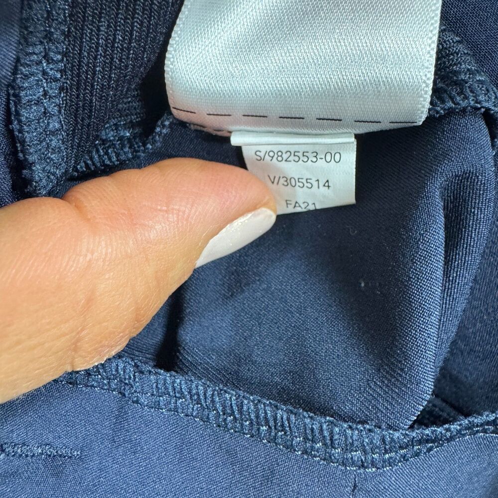 Athleta Brooklyn Camo Pants Women's 2 Petite Blue Navy Joggers Stretch - Picture 10 of 10
